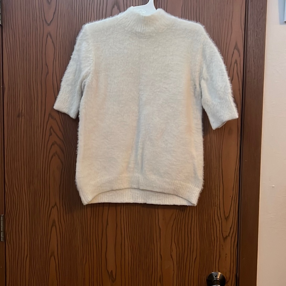 White knit sweater